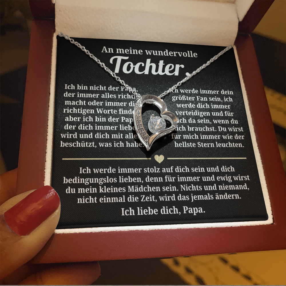 Geschenk für Tochter, von Vater – Halskette „Bedingungslos lieben“