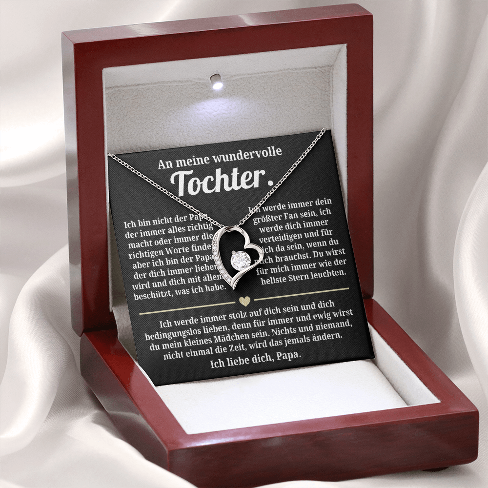 Geschenk für Tochter, von Vater – Halskette „Bedingungslos lieben“