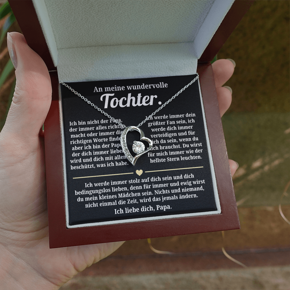 Geschenk für Tochter, von Vater – Halskette „Bedingungslos lieben“