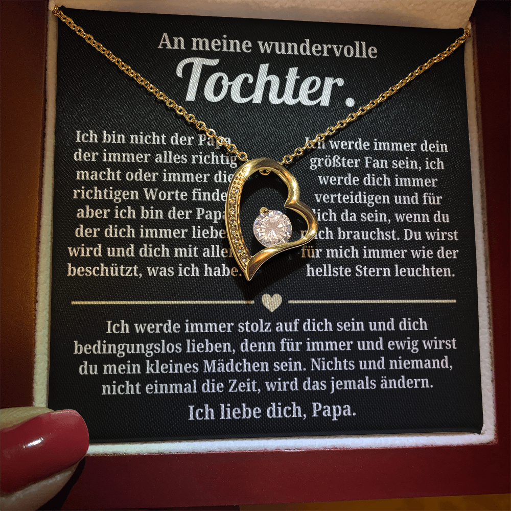 Geschenk für Tochter, von Vater – Halskette „Bedingungslos lieben“