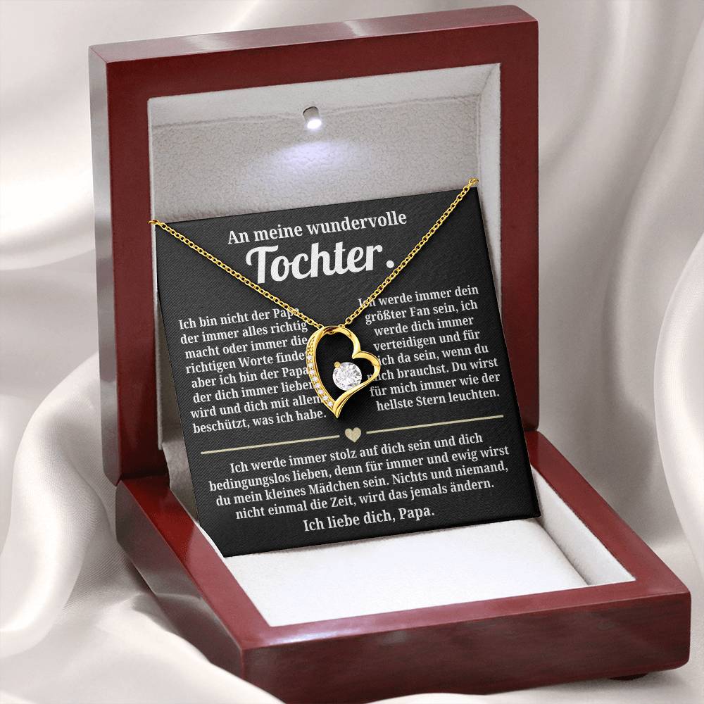Geschenk für Tochter, von Vater – Halskette „Bedingungslos lieben“