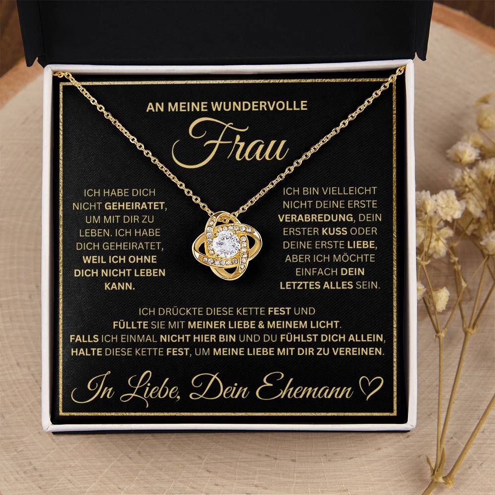 Frau - Weil ich ohne dich nicht leben kann - Halskette (Gold)