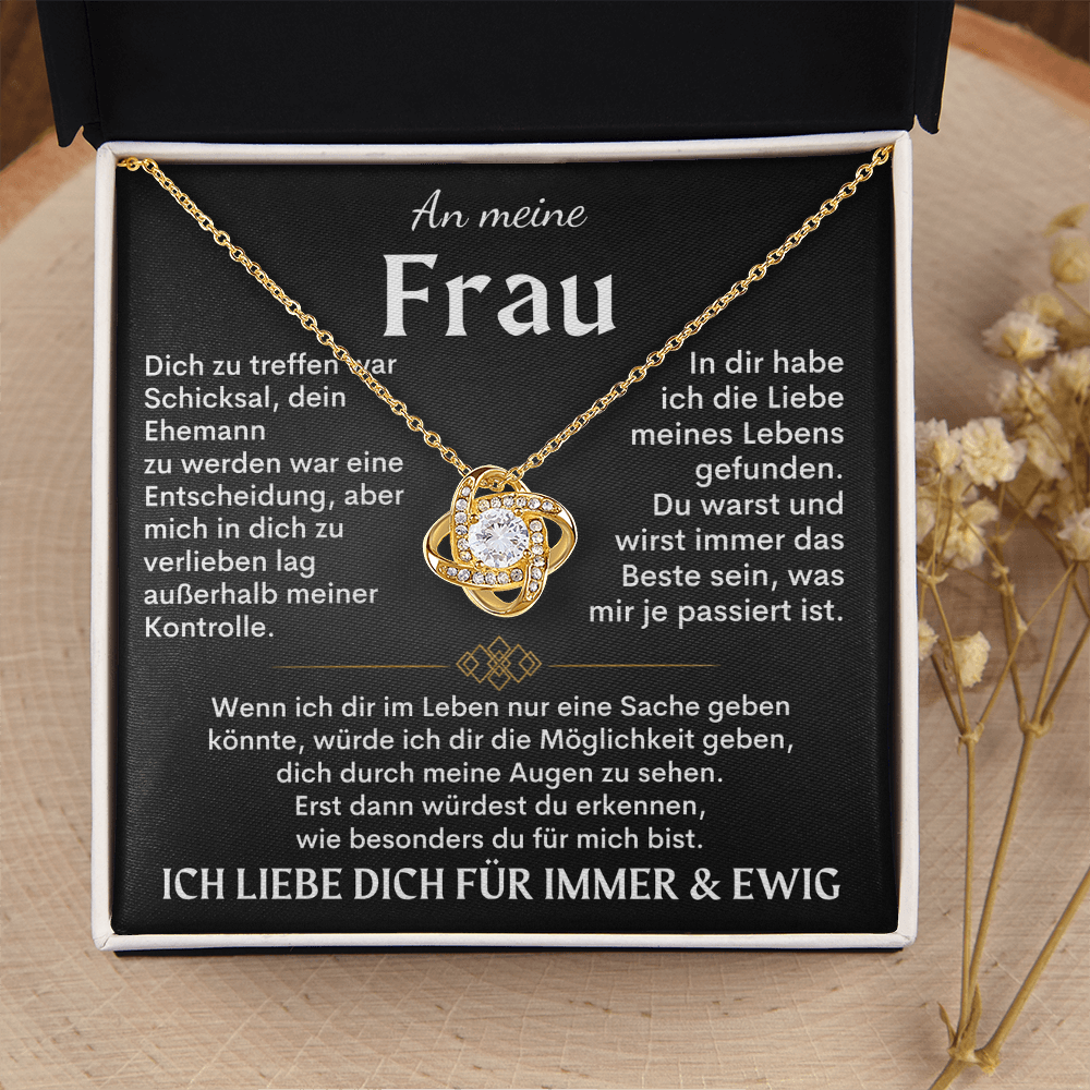 Geschenk für Frau – Halskette „Außerhalb meiner Kontrolle“ – Schwarz