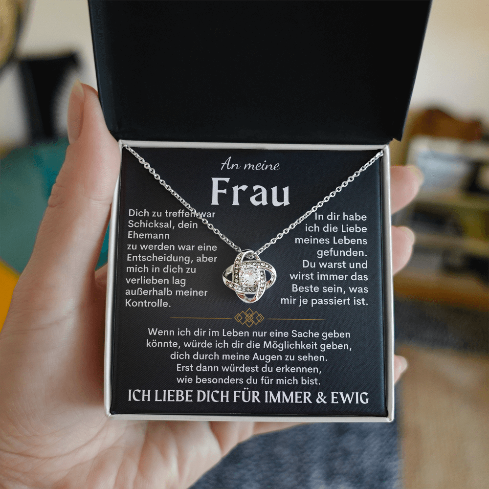 Geschenk für Frau – Halskette „Außerhalb meiner Kontrolle“ – Schwarz