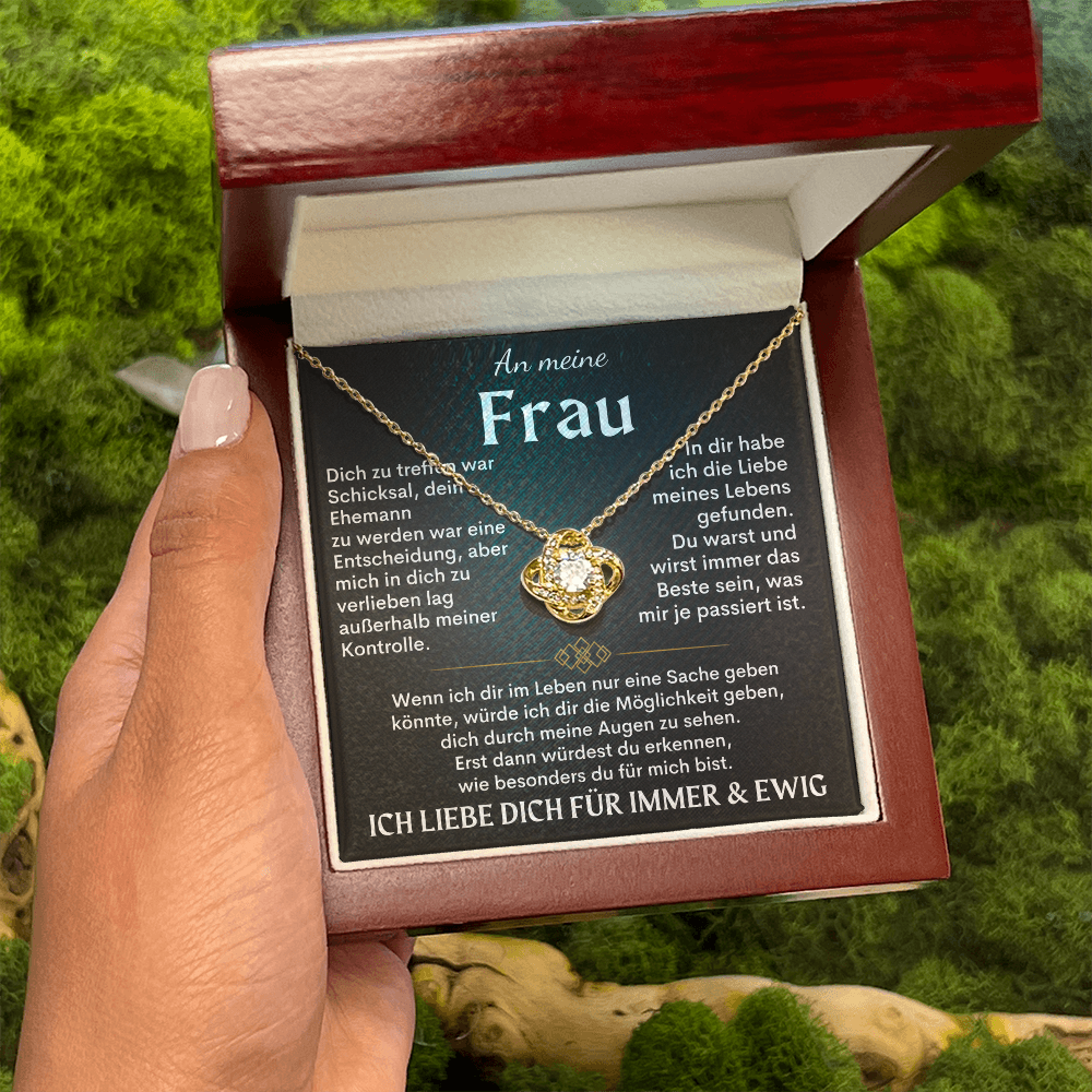 Geschenk für Frau – Halskette „Außerhalb meiner Kontrolle“ – Schwarz