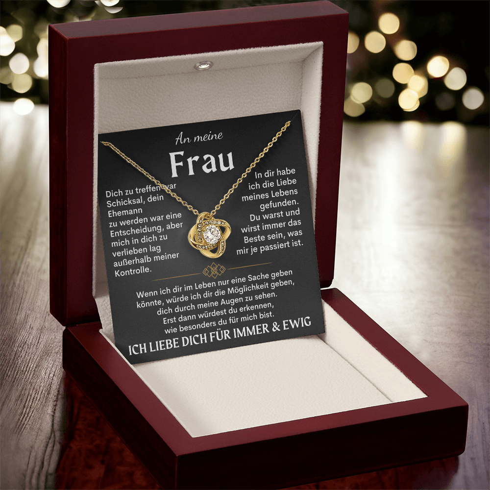 Geschenk für Frau – Halskette „Außerhalb meiner Kontrolle“ – Schwarz