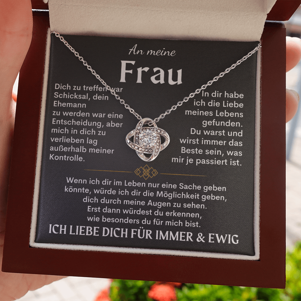 Geschenk für Frau – Halskette „Außerhalb meiner Kontrolle“ – Schwarz