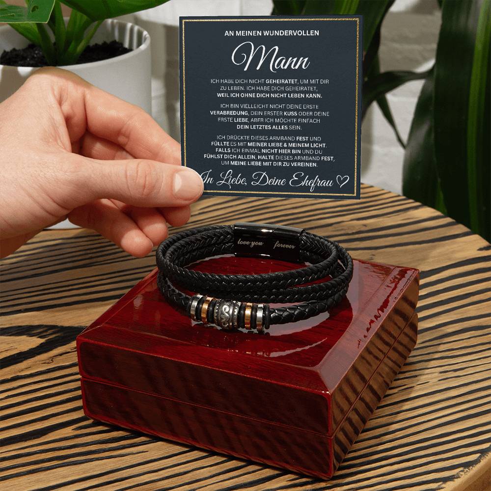 Mann - Weil ich ohne dich nicht leben kann - Armband