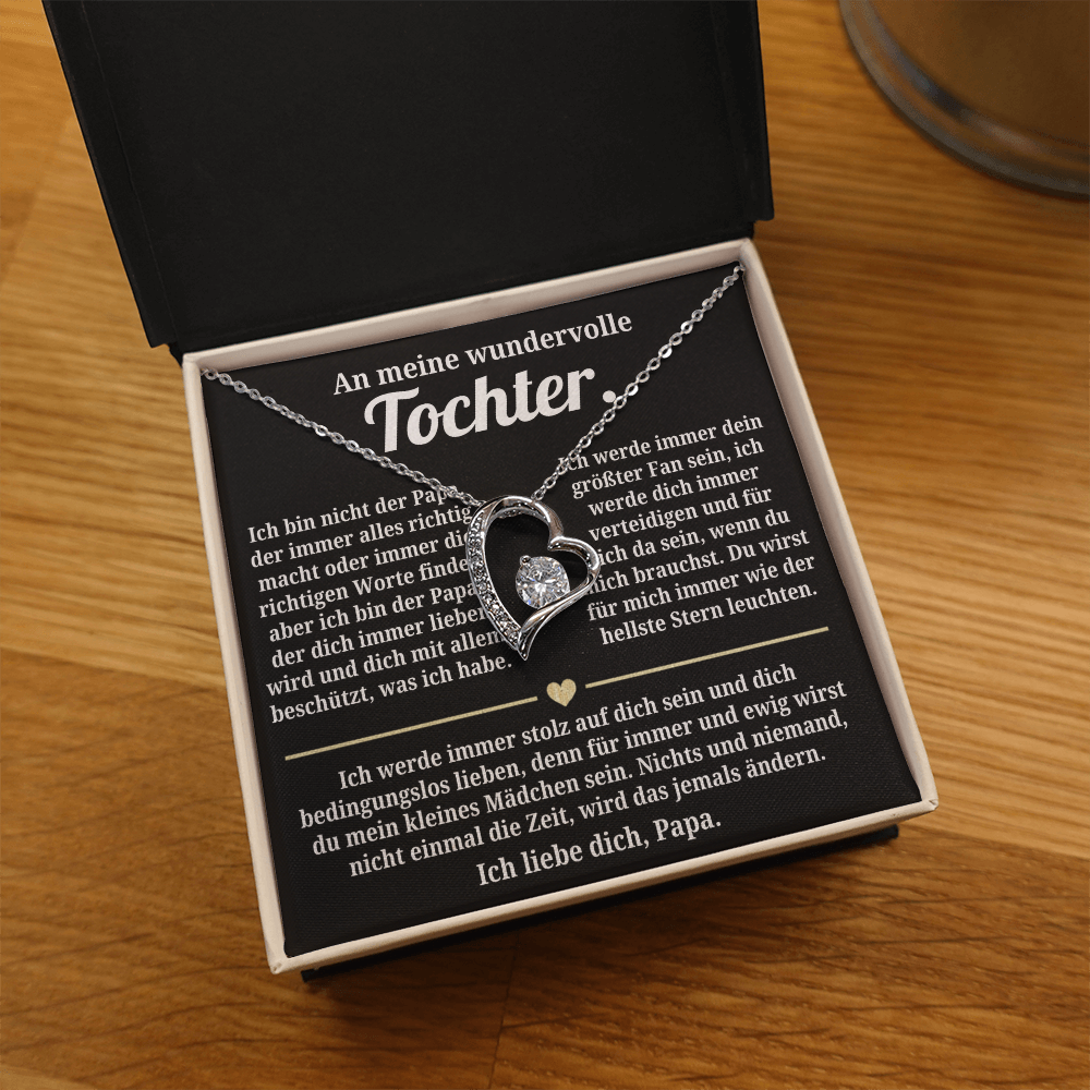 Geschenk für Tochter, von Vater – Halskette „Bedingungslos lieben“