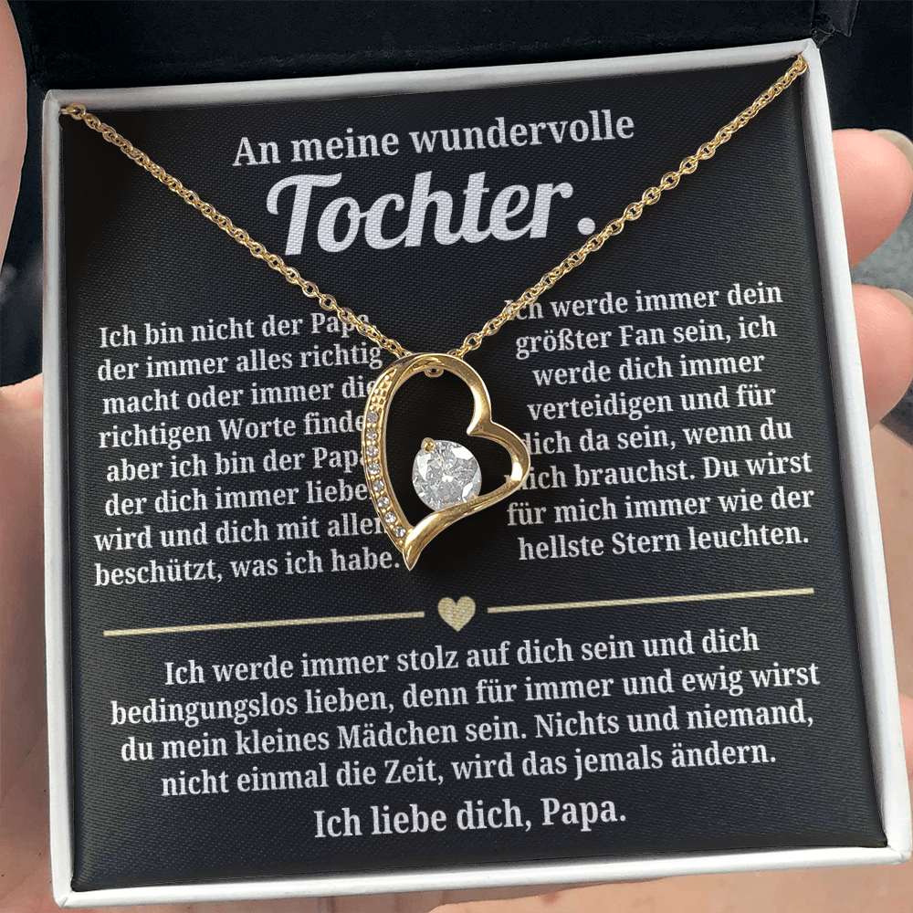 Geschenk für Tochter, von Vater – Halskette „Bedingungslos lieben“