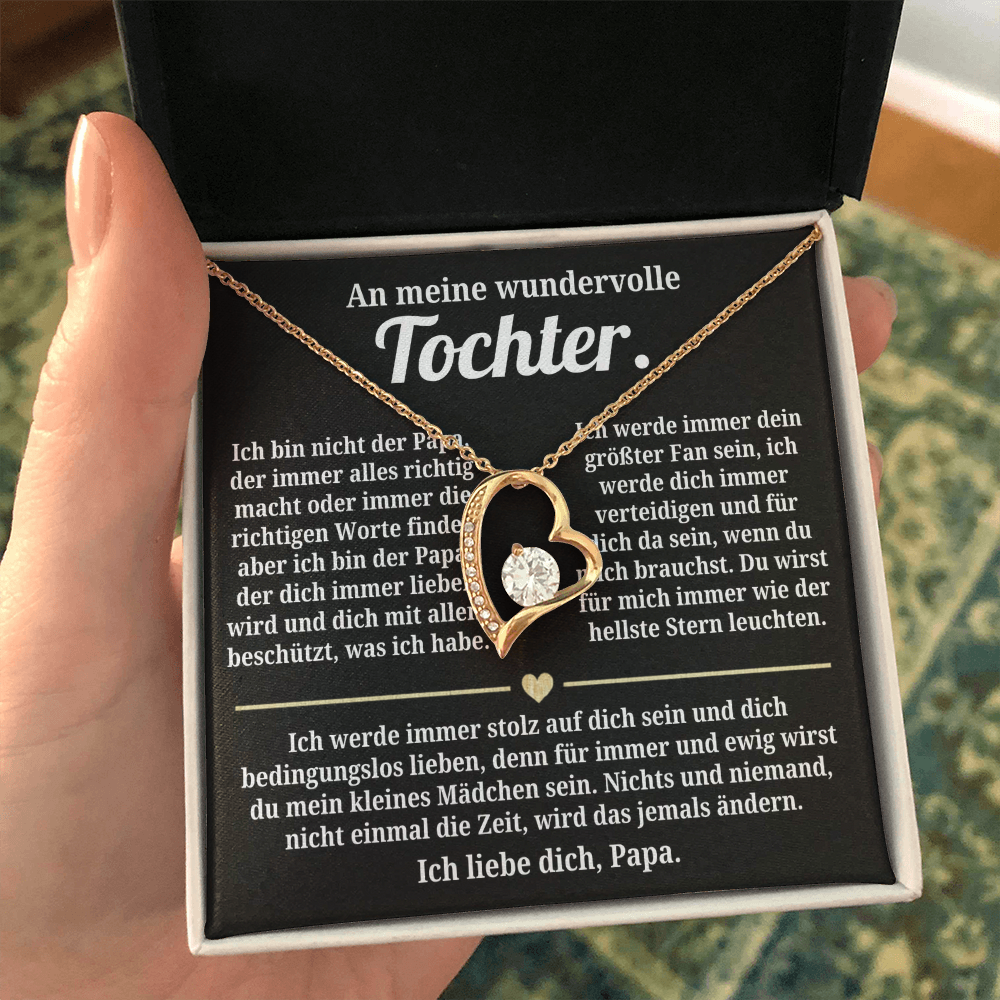 Geschenk für Tochter, von Vater – Halskette „Bedingungslos lieben“